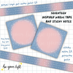 Seventeen Emoticon Washi Tape & Sticky Note