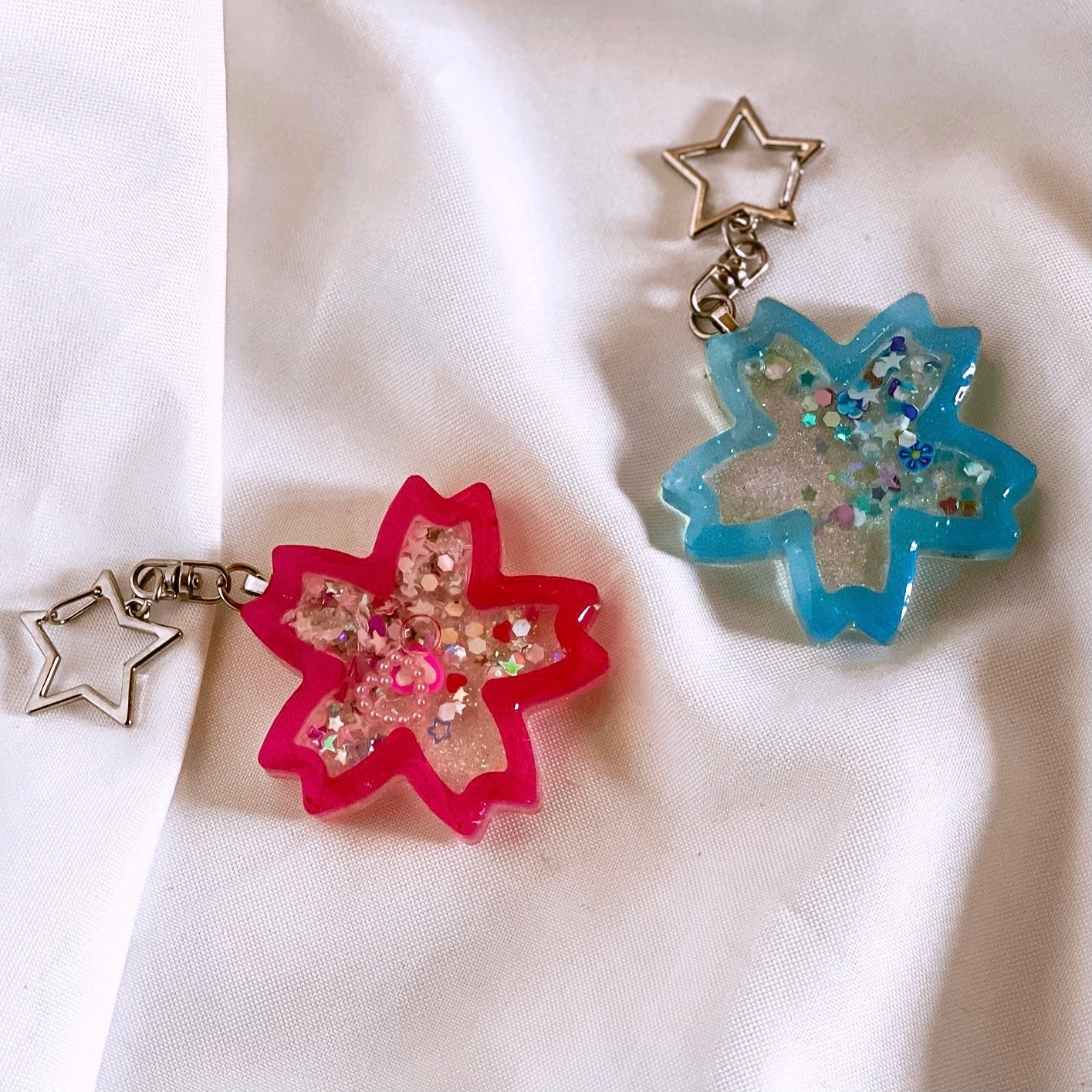 Sakura Shaker Keychains