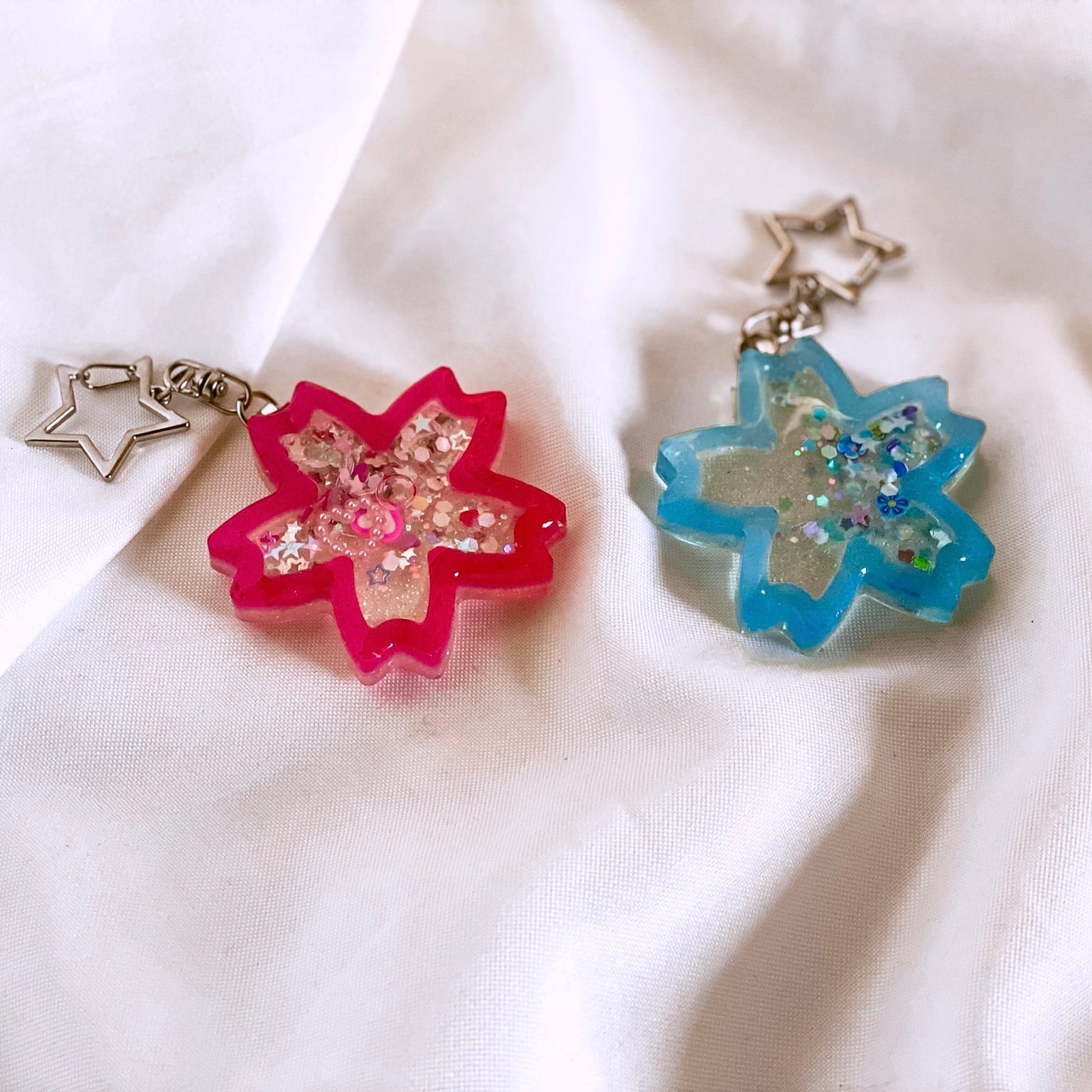 Sakura Shaker Keychains