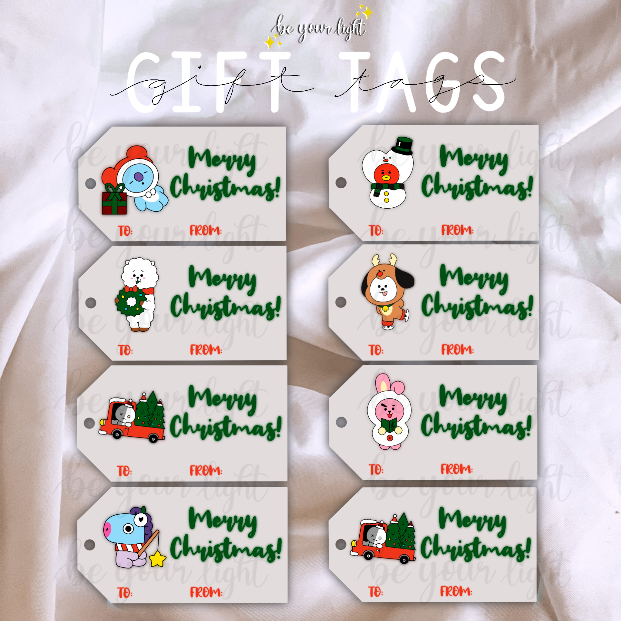 KPOP Gift Tags